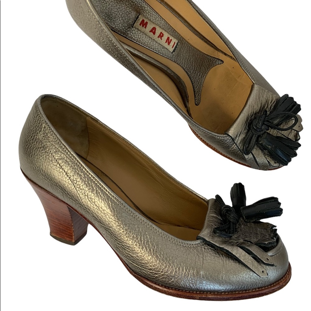 Marni Leather Retro Pinup Pumps sz 36/6
